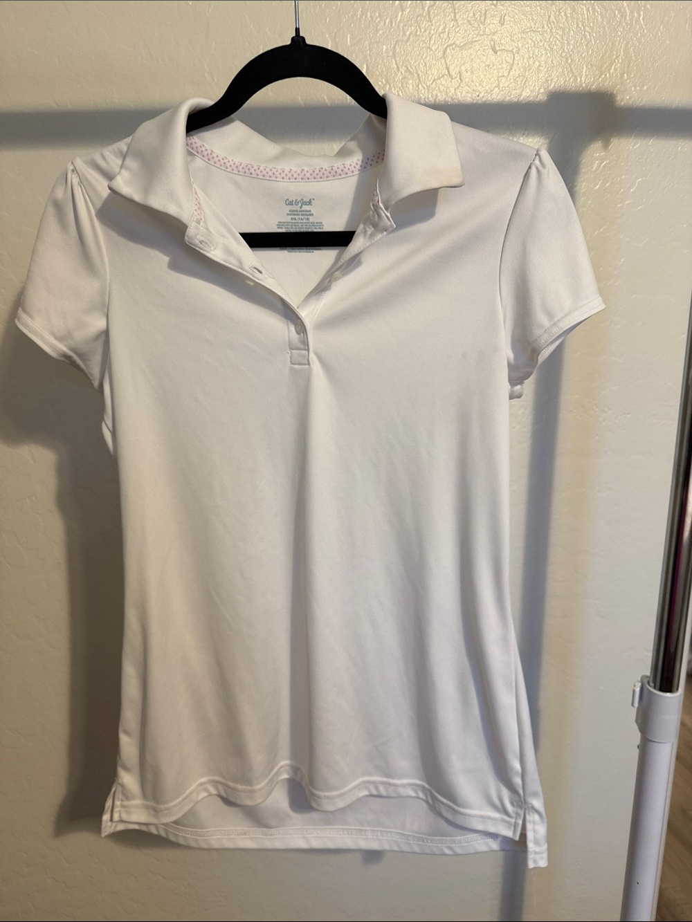 Cat & Jack White Short-Sleeve Polo Top